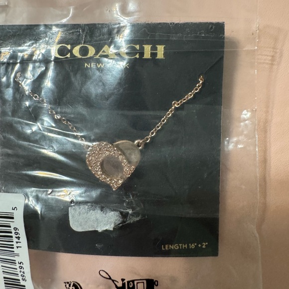 Coach Gold and Silver Heart Necklace - Picture 1 of 2